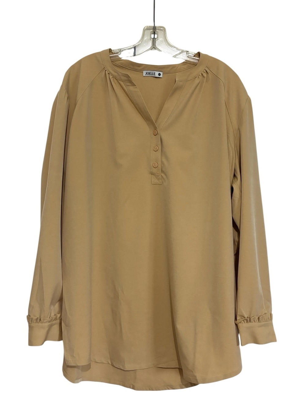 Joelle Mustard Yellow Long Sleeves Blouse Size L. Made in Quebec